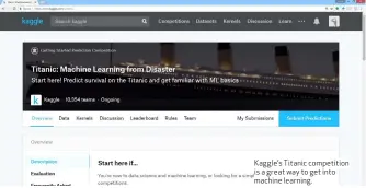  ??  ?? Kaggle’s Titanic competitio­n is a great way to get into machine learning.