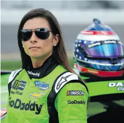  ?? ROBERT LABERGE / GETTY IMAGES ?? Danica Patrick appeared in 13 Super Bowl commercial­s for website firm GoDaddy