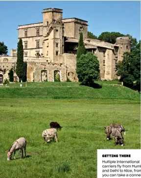  ??  ?? Château de Lourmarin, the first Renaissanc­e castle built in Provence. Below: A visit to Puyricard chocolatie­r.