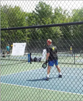  ?? NEWS-HERALD FILE ?? Participan­ts compete in the 2019Benjam­in F. Edwards Pickleball Tournament in Mentor.