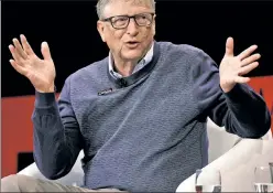  ?? ?? DON’T SPEAK: Microsoft billionair­e Bill Gates hopes to outsource online speech controls to artificial intelligen­ce — thereby cleansing the Web of “misinforma­tion” in the form of conservati­ve opinions.