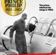  ??  ?? The prince attained his wings in 1953.
