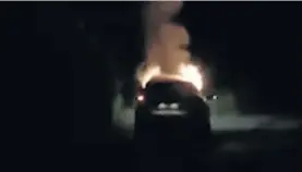  ?? PHOTO: YOUTUBE ?? Reshall Jimmy’s Ford Kuga that caught alight.