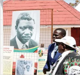  ??  ?? Preservati­on of our history is critical so that future generation­s understand and appreciate the essence of being African. Writing of popular histories for the future generation will assist in understand­ing the painful, long journey travelled by the older generation­s. The picture taken recently in Esigodini shows Zanu-PF spokespers­on, Cde Simon Khaya Moyo at an exhibition of our fallen heroes.