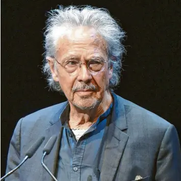  ?? Foto: Herbert Neubauer, dpa ?? Peter Handke, 2019 in Wien.