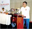  ??  ?? Megapolis Minister Patali Champika Ranawaka addressing the launch press briefing