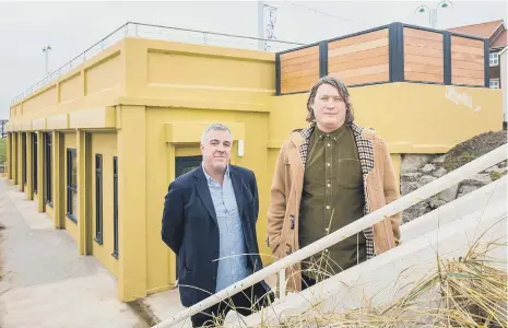  ?? ?? Neil Bassett (left) and Ben Wall are set to transform the Bay Shelter at Seaburn.