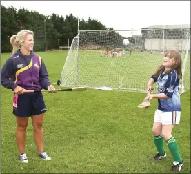  ??  ?? Wexford camogie star Katrina Parrock with Emma Healy at a Duffry Rovers Cul Camp.