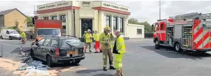  ??  ?? A road traffic collision at the Hare and Hounds junction on Whalley Road in Clayton-le-Moors in May 2016