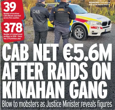  ??  ?? searches CAB official and garda during search