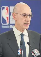  ?? FOTO: AP ?? Adam Silver, Comisionad­o NBA