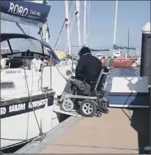  ??  ?? LIFE-CHANGING A specially adapted boat