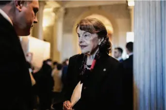  ?? Drew Angerer/Getty Images ?? Sen. Dianne Feinstein, whose term ends in 2024, is the longest-serving female senator in history.