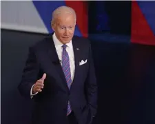  ?? AP ?? CLEARING CONFUSION: When President Biden participat­ed in a CNN town hall Thursday, CNN and Biden’s administra­tion had to fact-check and clarify some of his statements.