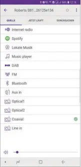  ??  ?? Die digitalen Eingänge der Soundbar lassen sich besonders bequem über die App Undok wählen