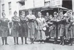  ??  ?? American Red Cross nurses: Some of the Washington Liberty Ambulance Corps included in the 20,000 Red Cross workers who recently paraded down Fifth Avenue, New York. — Otago Witness, 16.1.1918.