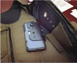  ?? JIM THOMPSON/JOURNAL ?? The Bernalillo County Sheriff’s Office had to get its deputies’ uniforms modified so they can hold a BodyWorn camera on their chests.