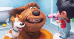  ?? ILLUMINATI­ON ENTERTAINM­ENT/UNIVERSAL PICTURES ?? Max the terrier (voice of Patton Oswalt), left, and Duke the mutt (Eric Stonestree­t) must get used to a toddler in the family in “The Secret Life of Pets 2.”