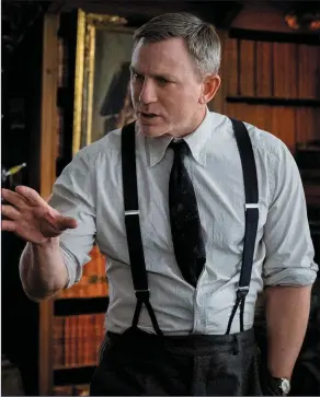  ??  ?? Daniel Craig as Benoit Blanc in KnivesOut.