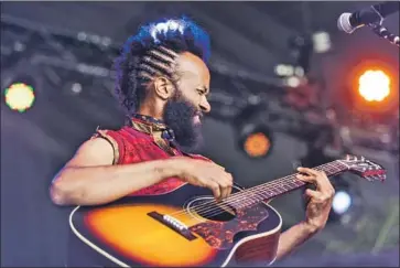  ?? Photograph­s by Maria Alejandra Cardona Los Angeles Times ?? FANTASTIC NEGRITO plays blues, soul and more in his set Sunday at Pasadena’s Arroyo Seco Weekend.