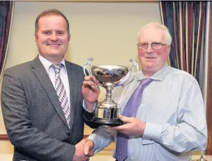  ??  ?? ● JM & PJ Coker, of Mathan Uchaf, Boduan, won three awards, including the North Western Holstein / Friesian Club Perpetual Challenge Cup