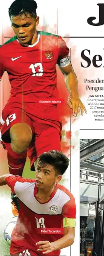  ?? DIKA KAWENGIAN/JAWA POS ?? Fidel Tacardon Rachmat Irianto