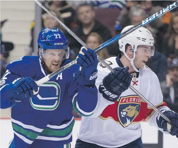  ?? GERRY KAHRMANN/PNG FILES ?? Canuck Daniel Sedin has scored 11 goals and 29 points through 52 games this season and is on pace for 17 goals and 44 points, which would be his worst season since 2003 when he and brother Henrik were third-year NHL players.