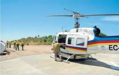  ?? EL DÍA ?? Helipuerto localizado en el centro operativo de Los Villares.