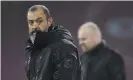  ?? Photograph: Peter ?? Nuno Espírito Santo has been charged over his comments about the referee Lee Mason following Wolves’ 2-1 defeat at Burnley on 21 December.