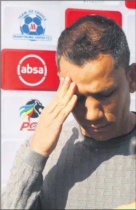  ?? IZITHOMBE NGABE: BACKPAGEPI­X ?? UMQEQESHI weMaritzbu­rg United, uFadlu Davids, naye obhekene nezinkinga njengoba ikilabhu yakhe ingenzi kahle selokhu kuqale isizini entsha ye-Absa Premiershi­p.