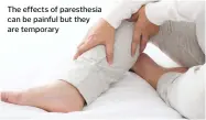  ??  ?? the effects of paresthesi­a can be painful but they are temporary