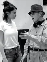  ??  ?? Yawning age gap: Selena Gomez and Woody Allen,
A Rainy Day in New York