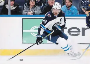  ?? JEFFREY T. BARNES THE CANADIAN PRESS FILE PHOTO ?? Winnipeg Jets’ Blake Wheeler, pictured, said the death of George Floyd last week, as well as the shooting of Ahmaud Arbery earlier this year, finally moved him to speak up on the issue of racism.