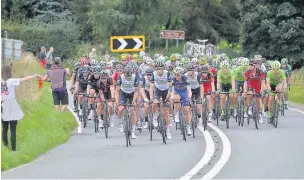  ?? Matt Eagles ?? ●● Tour of Britain cyclists on the way up to the Cat and Fiddle