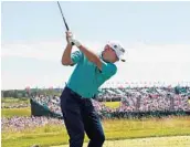  ?? GREGORY SHAMUS/GETTY IMAGES ?? Steve Stricker of the United States plays his shot from the ninth tee during the second round of the 2017 U.S. Open.