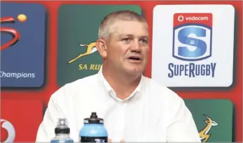  ??  ?? INSIGHTFUL: Bulls coach Nollis Marais reckons it will take more than a rolling maul to beat the Jaguares in their Super Rugby match in Buenos Aires tonight.