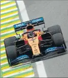 ?? FOTO: GETTY ?? Sainz, con su McLaren en Brasil