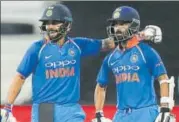  ?? AFP ?? Ajinkya Rahane (right) has vindicated Virat Kohli’s belief in him after slotting him at No 4 in ODIs.