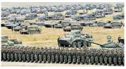  ??  ?? Russia’s defence ministry claims 300,000 troops and 36,000 vehicles will take part in Vostok 2018