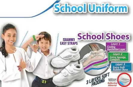  ??  ?? MJ Boutique offers high-quality school uniforms and stylish, yet comfortabl­e school shoes.