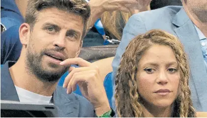  ?? AFP ?? Viejos tiempos. Gerard Piqué con Shakira en la época en que la pareja todavía funcionaba bien.