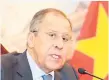  ??  ?? SERGUÉI LAVROV Ministro de Exteriores ruso