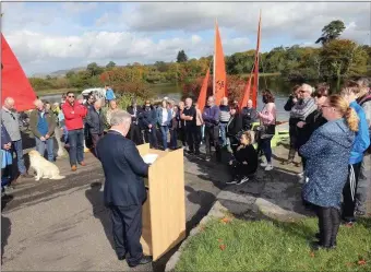  ??  ?? Cathaoirle­ach Seamus Kilgannon speaks at the event.