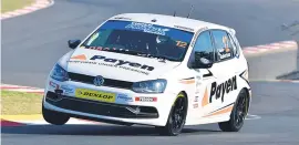  ?? Picture: Dave Ledbitter ?? COMEBACK KID. Returning to his old haunts, Devin Robertson was nigh unbeatable in the Engen Volkswagen Cup category with his Payen Polo.