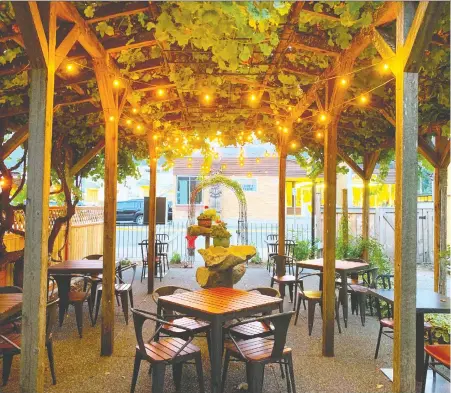  ?? PHOTOS: MIA STAINSBY ?? The patio at The Ainslie beckons and the food takes advantage of the area’s bounty.