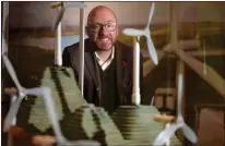  ??  ?? Scottish Greens co-leader Patrick Harvie MSP visited a wind farm