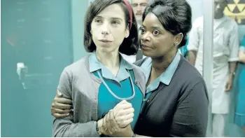  ?? FOX SEARCHLIGH­T PICTURES ?? Sally Hawkins, left, and Octavia Spencer in The Shape of Water. Hawkins was nominated for an Oscar for best actress on Tuesday. The 90th Oscars will air live on ABC on Sunday, March 4.