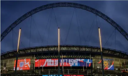  ?? ?? Wembley Stadium's arch prior to the friendly between England and Australia. Photograph: David Cliff/AP