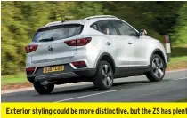  ??  ?? Exterior styling could be more distinctiv­e, but the ZS has plenty of space in the cabin and boot