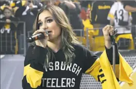  ?? Matt Freed/Post-Gazette ?? Daya performs before the start of the Steelers vs. Chiefs game Oct. 2.